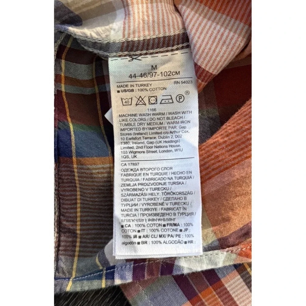Banana Republic Mens Slim Fit Plaid Button Down Shirt Size M Preppy Collegiate